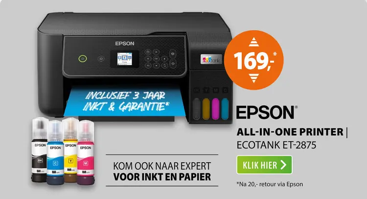 Aanbieding: Epson EcoTank ET-2875