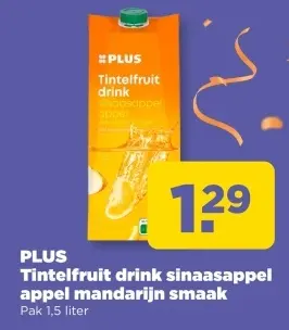 Aanbieding: Tintelfruit drink sinaasappel appel mandarijn