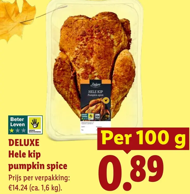 Aanbieding: Deluxe Hele kip pumpkin spice