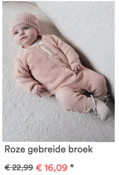 Promotie: Roze gebreide broek