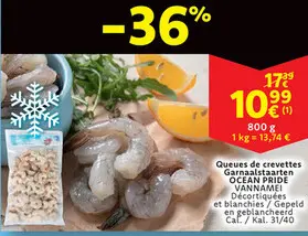 Offre: Queues de crevettes Garnaalstaarten VANNAMEI