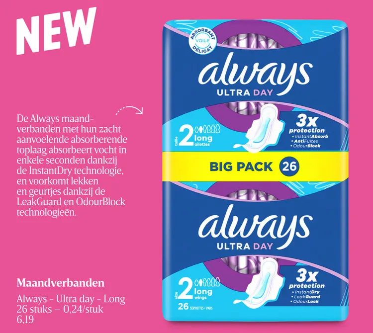 Aanbieding: Always - Ultra day - Long