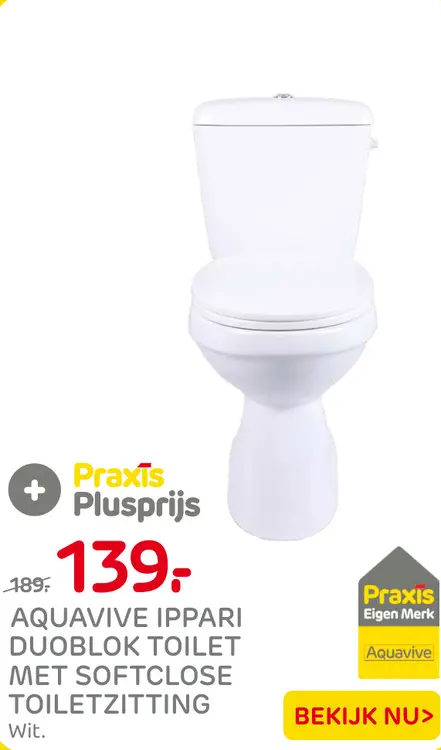 Aanbieding: Ippari Duoblok Toilet Met Softclose Toiletzitting