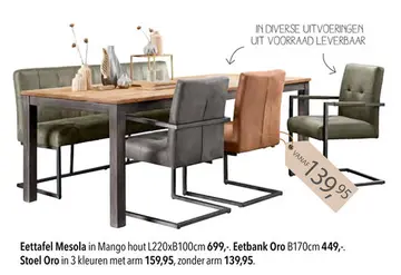 Aanbieding: Eettafel Mesola