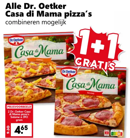 Aanbieding: Alle Casa di Mama pizza's