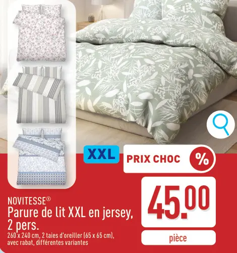 Offre: Parure de lit XXL en jersey