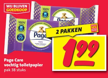 Aanbieding: Page Care vochtig toiletpapier