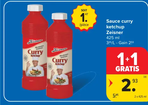 Offre: Sauce curry ketchup