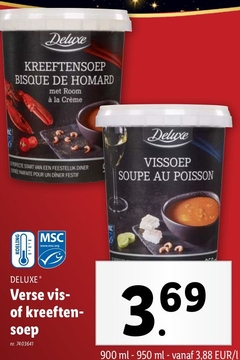 Aanbieding: Verse vis- of kreeftensoep