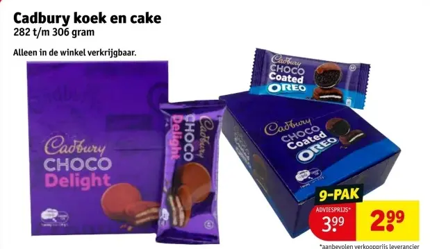 Aanbieding: Cadbury koek en cake