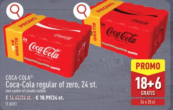 Promotie: Coca-Cola regular of zero