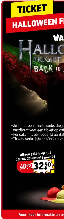 Aanbieding: Walibi Halloween Fright Nights ticket