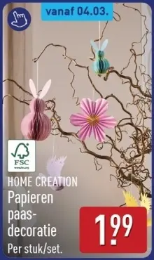Aanbieding: Papieren paasdecoratie