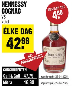 Aanbieding: Hennessy VS Cognac 70 cl