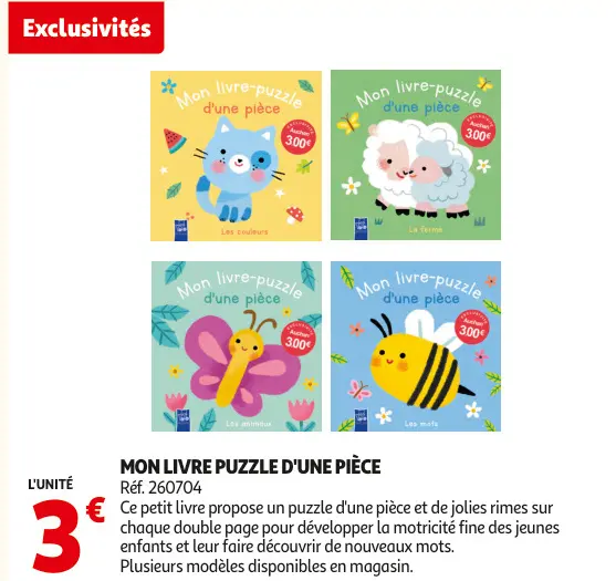 Offre: Mon livre puzzle d'une pièce