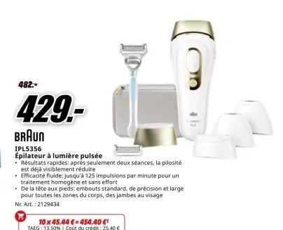 Offre: Épilateur à lumière pulsée