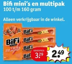 Aanbieding: Bifi mini's en multipak