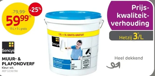 Promotie: Muur- & plafondverf