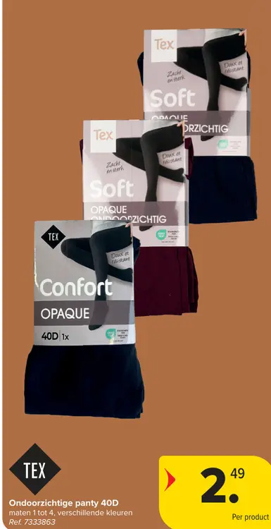Promotie: Ondoorzichtige panty 40D
