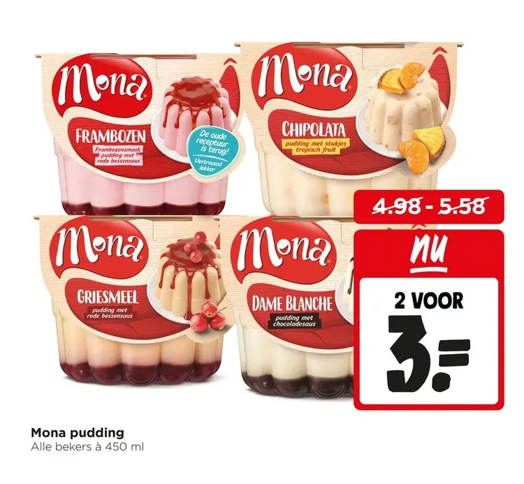 Aanbieding: Mona pudding