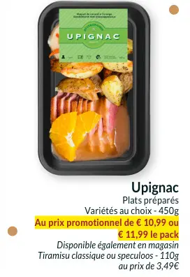 Offre: Plats préparés