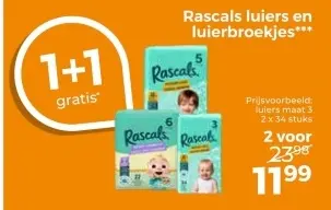 Aanbieding: Rascals luiers en luierbroekjes