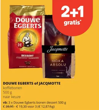 Aanbieding: DOUWE EGBERTS of JACQMOTTE