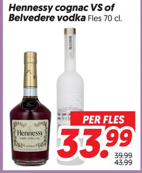 Hennessy cognac VS of Belvedere vodka