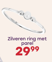 Aanbieding: Zilveren ring zoetwaterparel