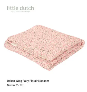 Aanbieding: Deken Wieg Little Dutch Fairy Floral/Blossom