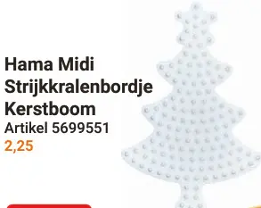 Aanbieding: Midi Strijkkralenbordje Kerstboom