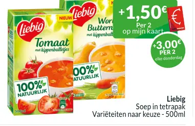 Promotie: Soep in tetrapak