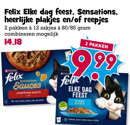 Aanbieding: Elke dag feest. Sensations, heerlijke plakjes en/of reepjes