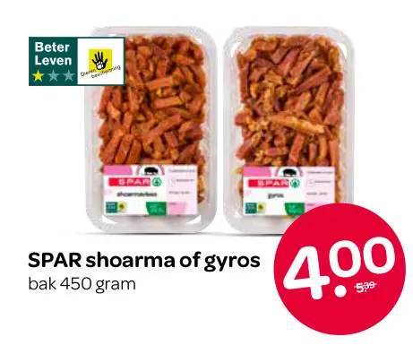 Aanbieding: shoarma of gyros
