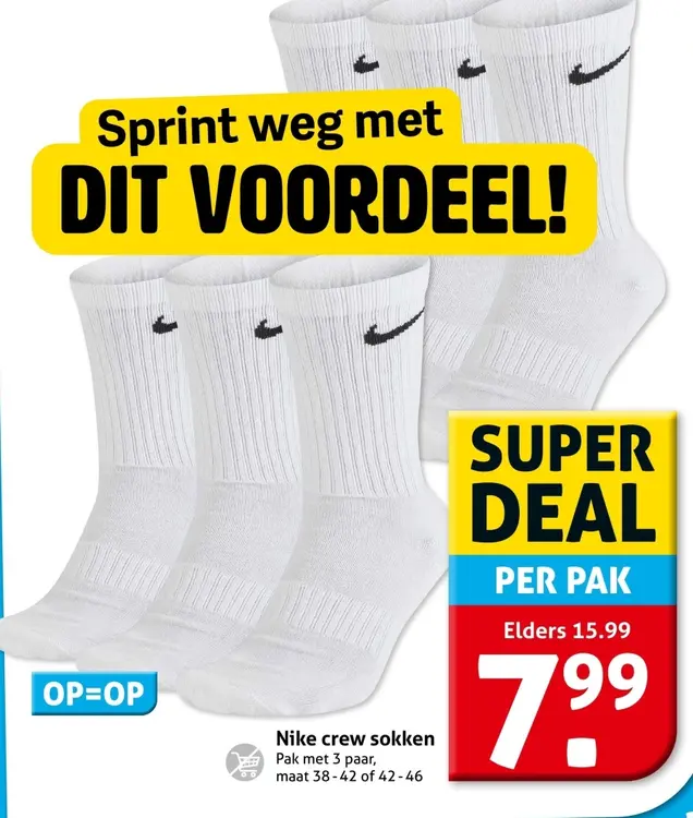 Aanbieding: Nike crew sokken