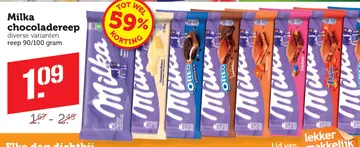 Aanbieding: Milka chocoladereep