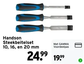 Aanbieding: Steekbeitelset 10, 16 en 20 mm