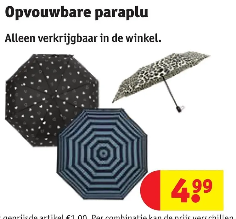 Promotie: Opvouwbare paraplu