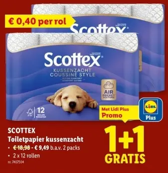 Promotie: Toiletpapier kussenzacht