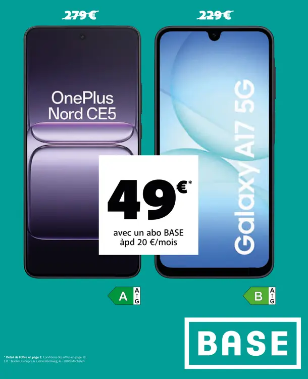 Offre: OnePlus Nord CE5, Galaxy A17 5G