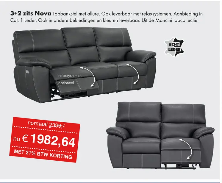 Promotie: Nova 3+2 zits