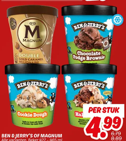 Aanbieding: Ben & Jerry's or Magnum