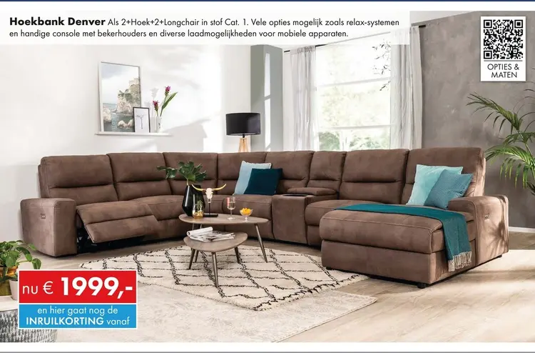 Aanbieding: Denver hoekbank