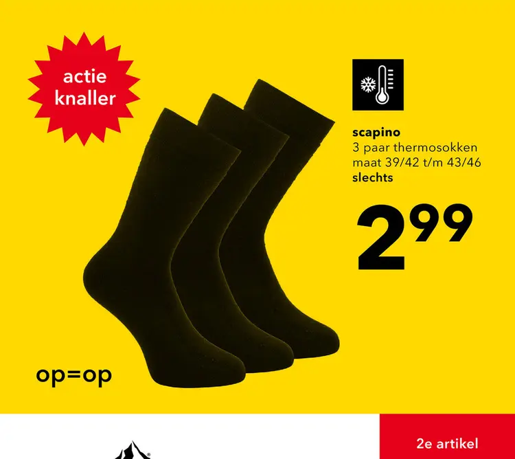 Aanbieding: 3 paar dames thermosokken maat