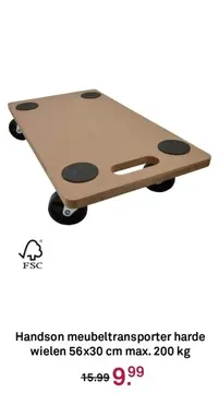 Aanbieding: Handson meubeltransporter harde wielen