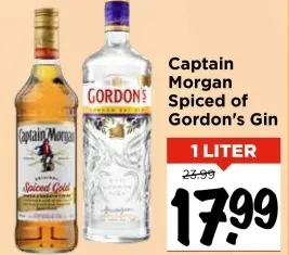 Aanbieding: Captain Morgan Spiced of Gordon's Gin