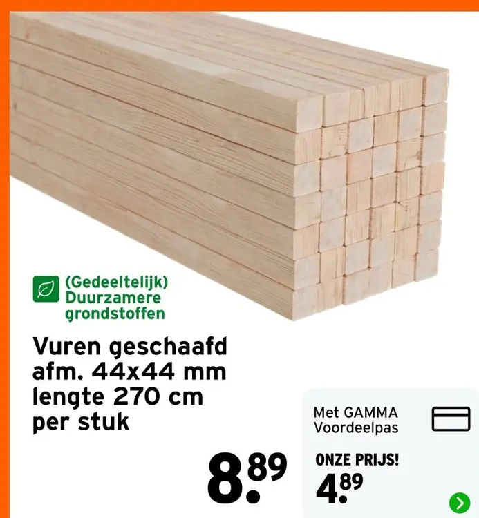Aanbieding: Vuren geschaafd