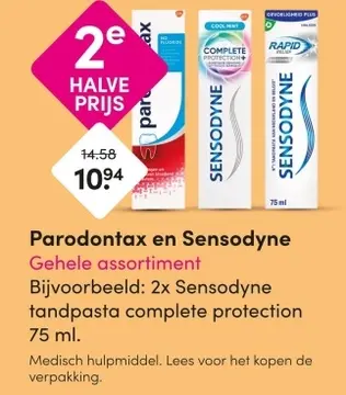 Aanbieding: Parodontax en Sensodyne