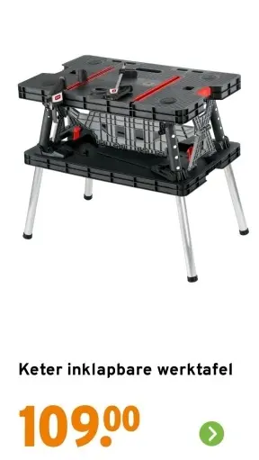 Aanbieding: inklapbare werktafel