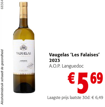 Aanbieding: Vaugelas Les Falaises 2023  A.O.P. Languedoc 